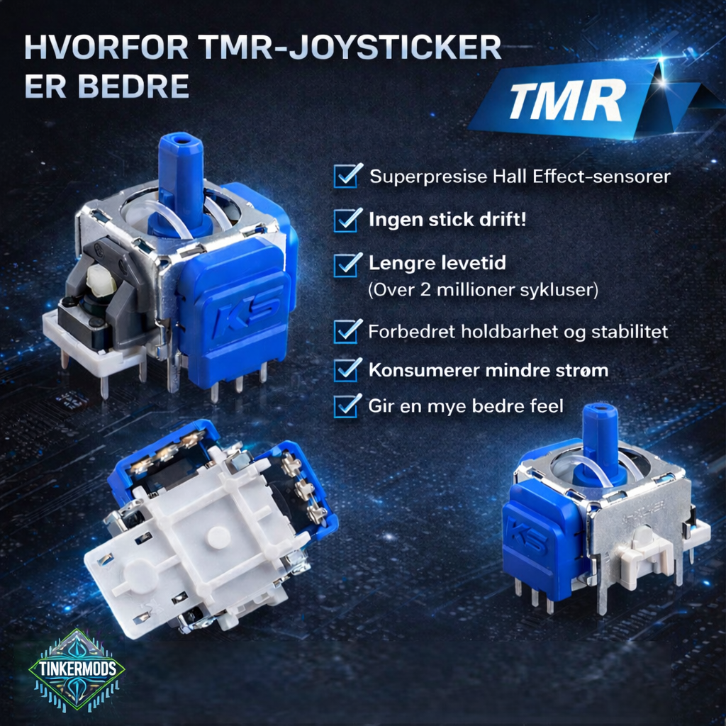PS5 DualSense Kontroller med TMR Joysticks
