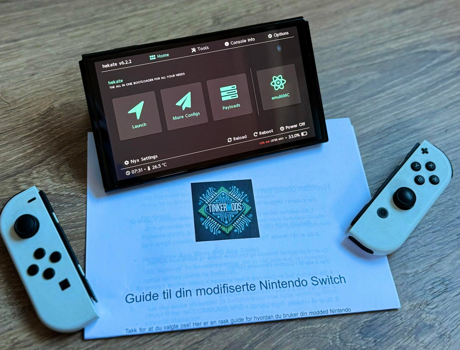 Ferdig moddet Nintendo Switcher