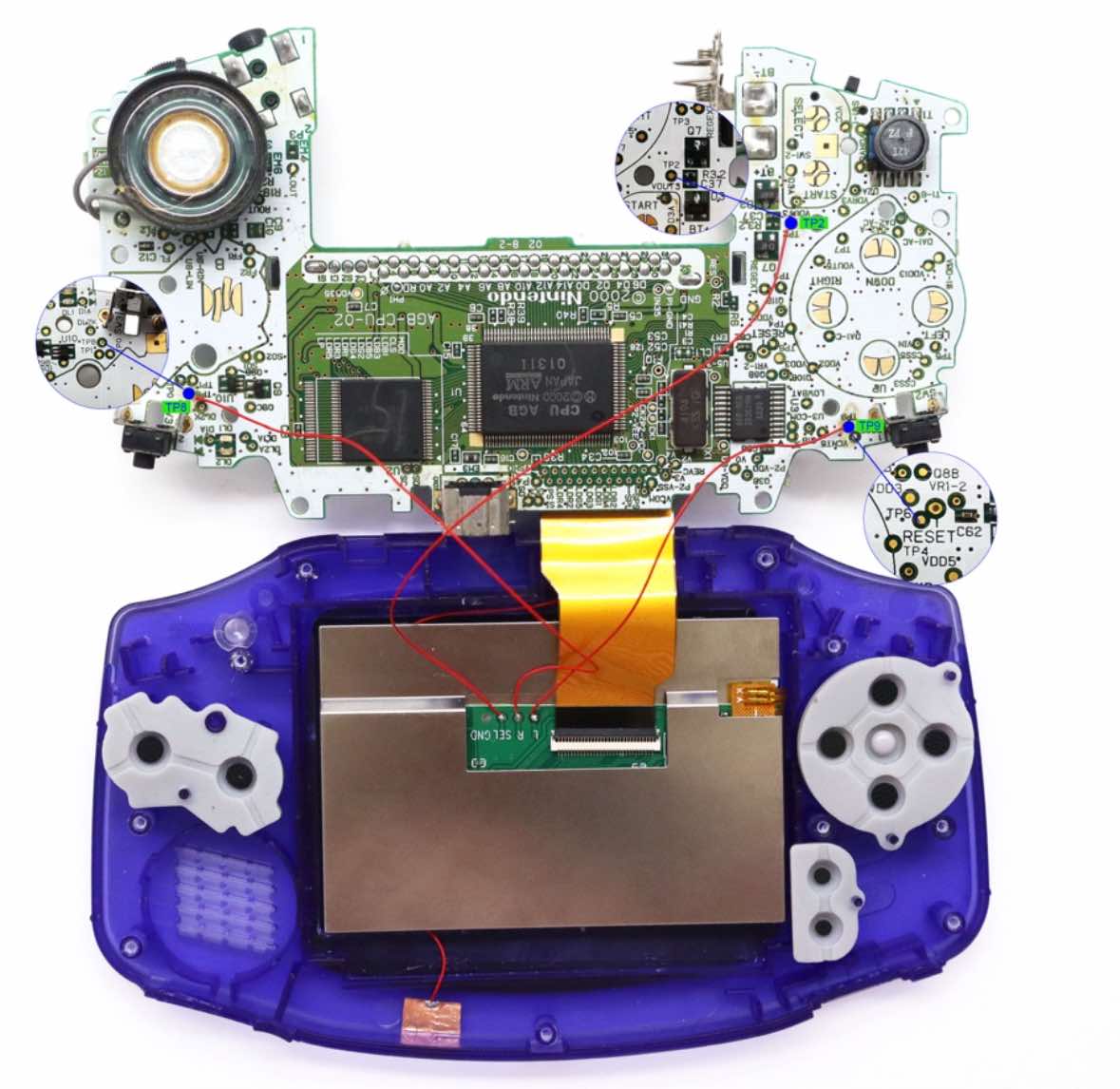 Gameboy Advance IPS LCD Screen Mod