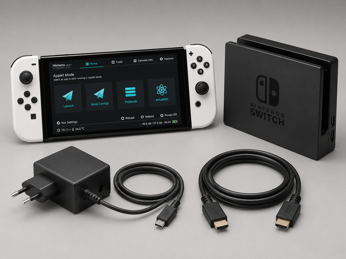 Ferdig Moddet Nintendo Switch OLED Spillkonsoll