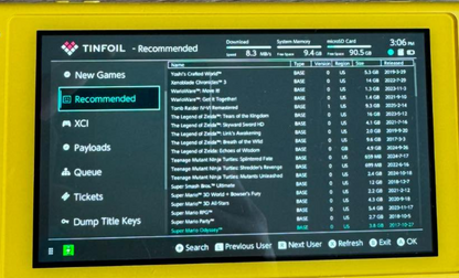 Modded Nintendo Switch Lite